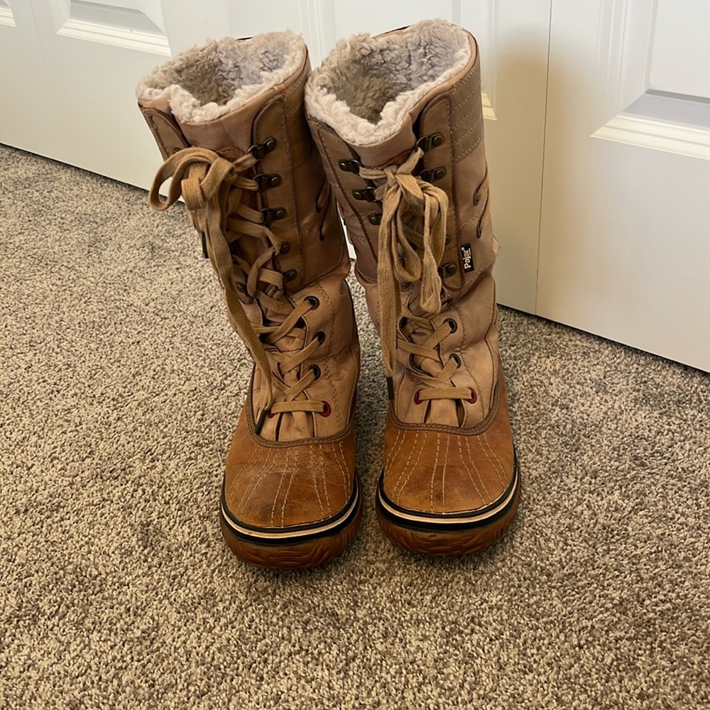 Pajar Canada Lace Up Canvas Winter Boot Size 8.5